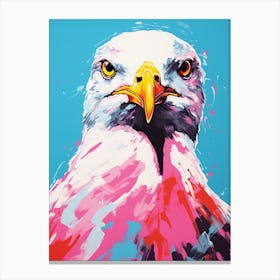 Andy Warhol Style Bird Seagull 3 Canvas Print