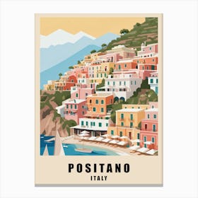 Summer In Positano Low Poly (9) Canvas Print