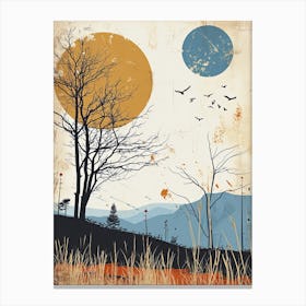 Autumn In The Mountains Minimalism Canvas Print