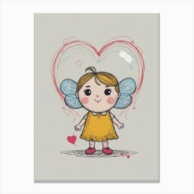 Valentine'S Day Fairy Canvas Print