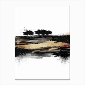 Trees In The Field Canvas Print