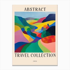 Abstract Travel Collection Poster Latvia 2 Canvas Print