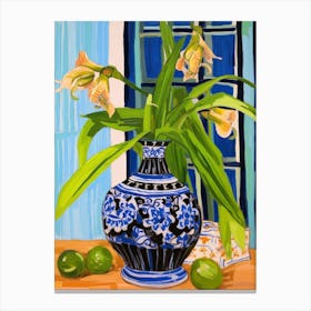 Flowers In A Vase Still Life Painting Bluebell 1 Canvas Print