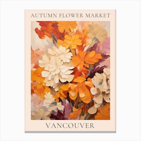 Autumn Flower Market Poster Vancouver Canvas Print