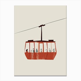 Ski Lift Print Skier Ski Minimalist Prints Canvas Print