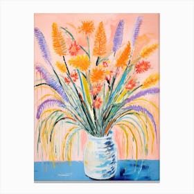 Flower Painting Fauvist Style Fountain Grass 3 Canvas Print