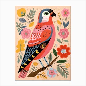 Pink Scandi Falcon 6 Canvas Print