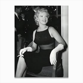 Marilyn At Savoy Vintage Canvas Print