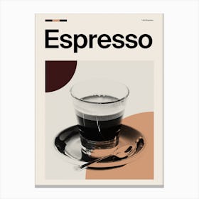 Mid Century Espresso Coffee Canvas Print