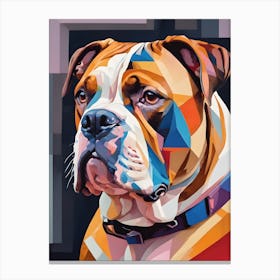 American Bulldog Abstract Canvas Print
