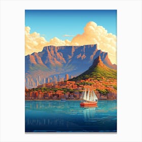 Cape Town Pixel Art 5 Canvas Print