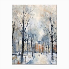 Winter City Park Painting Victoria Park London 2 Canvas Print