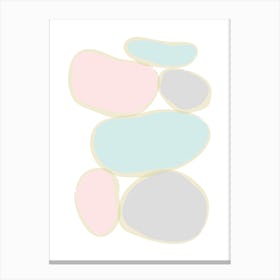 Pastel Stones One Canvas Print