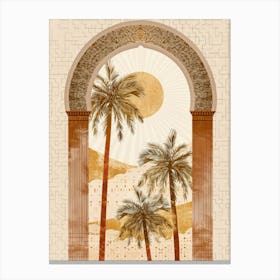 Palm Trees In The Sun Canvas Print