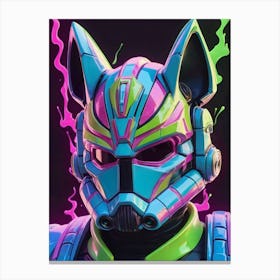 Captain Rex Star Wars Neon Iridescent Painting (5) Canvas Print