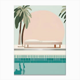 Beach Swimming Pool Relax Canvas Print