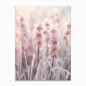 Frosty Botanical Orchid 1 Canvas Print