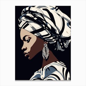 African Woman In Turban 12 Canvas Print