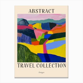 Abstract Travel Collection Poster Georgia 4 Canvas Print