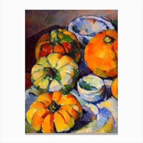 Kabocha Squash 3 Cezanne Style vegetable Canvas Print