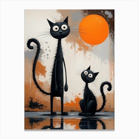 Black Cats 1 Canvas Print