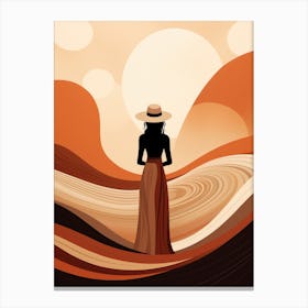 Woman In The Desert 1 Canvas Print