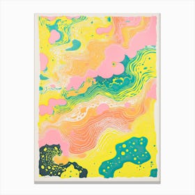 Abstract Landscape Risograph Style 10 Canvas Print