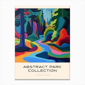 Abstract Park Collection Poster Stanley Park Vancouver Canada 6 Canvas Print