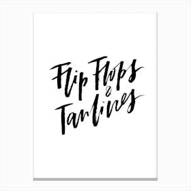 Flip Flops Tanlines Canvas Print