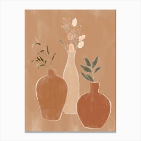 Three Vases Canvas Print