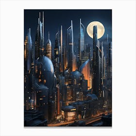 Futuristic Cityscape Canvas Print