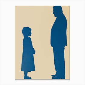 Father And A Daughter Canvas Print