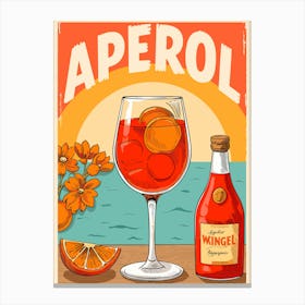 A Toast to Summer: Hand-Drawn Aperol Spritz Leinwandbild