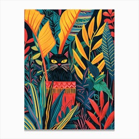 Cat In The Jungle Canvas Print