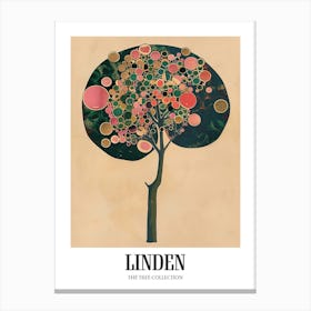 Linden Tree Colourful Illustration 4 Poster Canvas Print