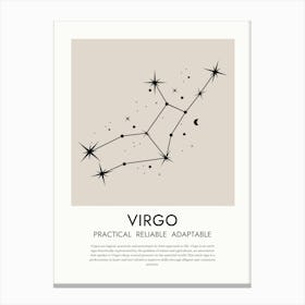 Virgo Zodiac Print Canvas Print