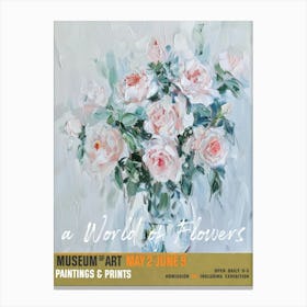 A World Of Flowers, Van Gogh Exhibition Rose 1 Canvas Print