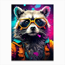 Galaxy Raccoon Canvas Print