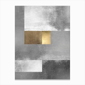 Metal and gold geometry 3 Canvas Print