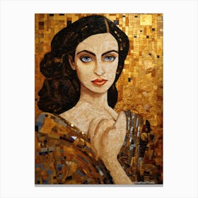 Mosaic Of A Woman 1 Canvas Print