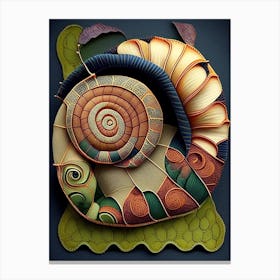 Roman Snail  Patchwork Canvas Print