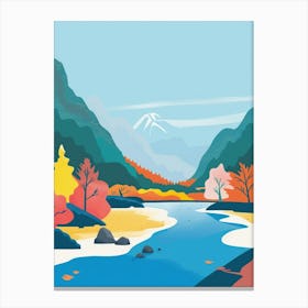 Nikko Japan 6 Colourful Illustration Canvas Print