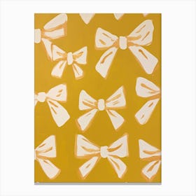 Bows in Yellow Canvas Print