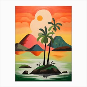 Island Abstract Minimalist 9 Canvas Print