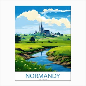 Normandy France TravePoster Canvas Print