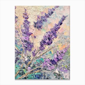Lavender Abstract Oil Painting Canvas Print