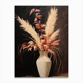 Bouquet Of Ornamental Grasses Flowers, Autumn Fall Florals Painting 3 Canvas Print