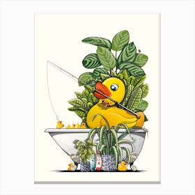 Rubber Duck Fishing For Rubber Ducks Canvas Print
