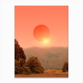Peachy Sunset Canvas Print
