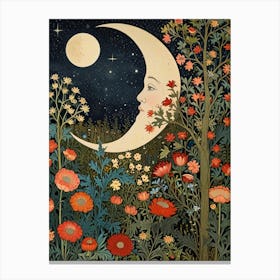 William Morris Moon In The Garden 1 Canvas Print